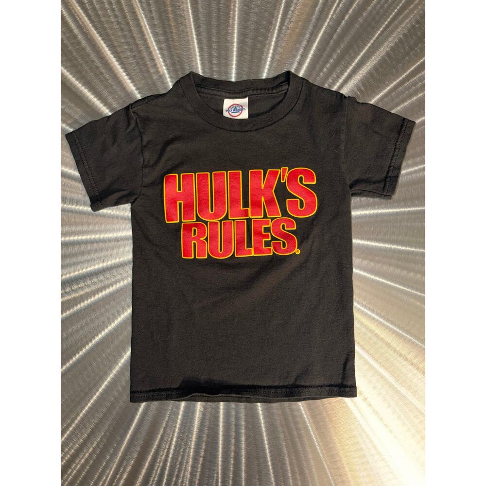 Hulk Hogan Hulk’s Rules Black Red Yellow Toddler T-shirt - Size: XS (4)